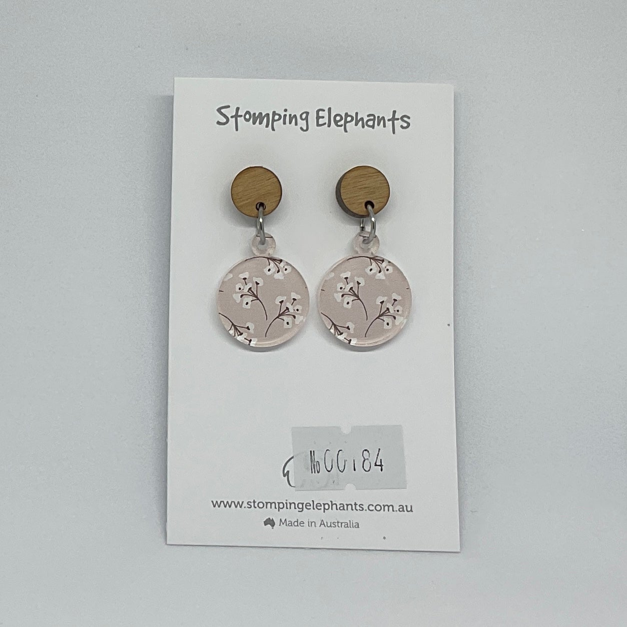 Dangle Earrings Stomping Elephants Mothers Day